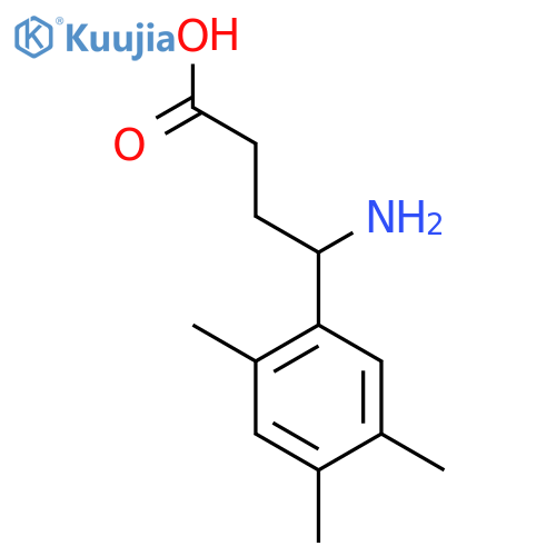 4-amino-4-(2,4,5-trimethylphenyl)butanoic acid structure