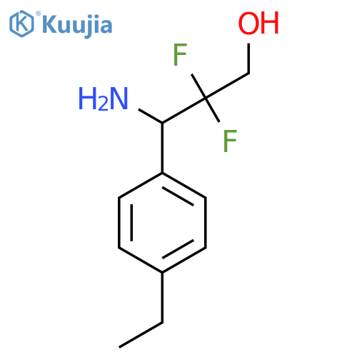 3-Amino-3-(4-ethylphenyl)-2,2-difluoropropan-1-ol structure