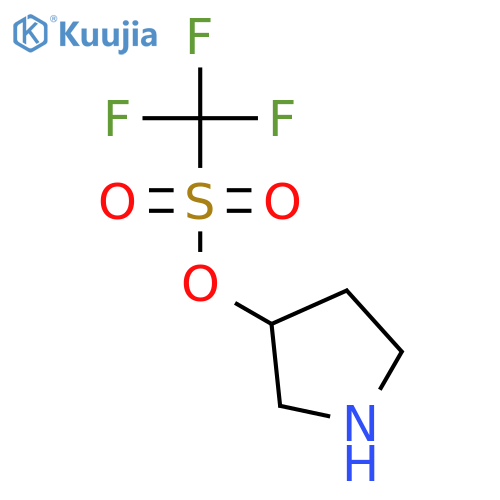 Trifluoro-methanesulfonic acid pyrrolidin-3-yl ester structure