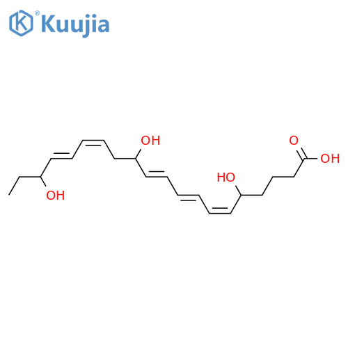 5,12,18-Trihydroxy-6,8,10,14,16-eicosapentaenoic acid; (5S,6Z,8E,10E,12R,14Z,16E,18S)-form structure