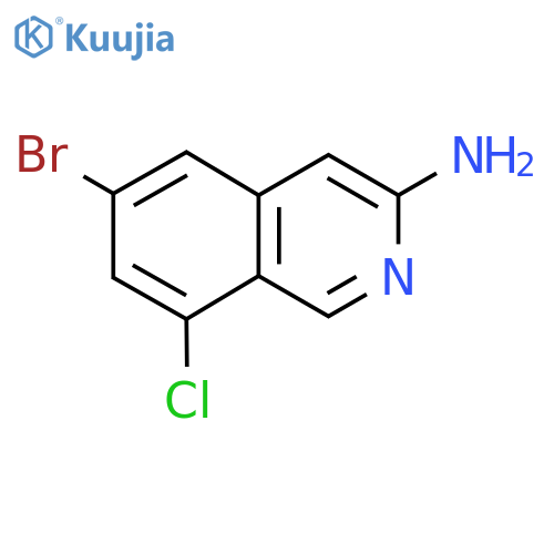 6-BROMO-8-CHLOROISOQUINOLIN-3-YLAMINE structure