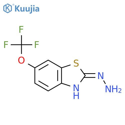 2-hydrazinyl-6-(trifluoromethoxy)-1,3-benzothiazole structure