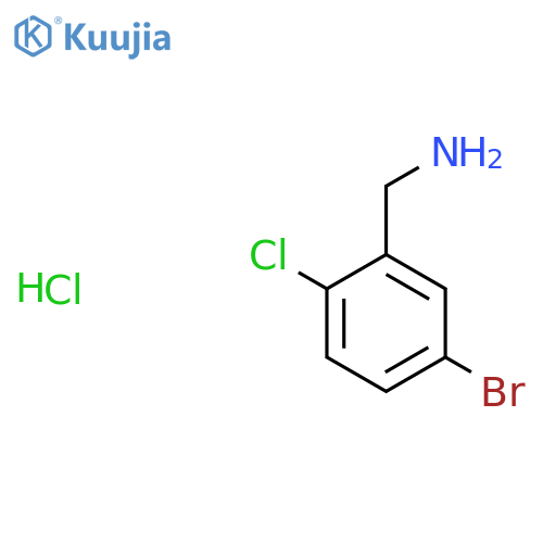 1-(5-Bromo-2-chlorophenyl)methanamine hydrochloride structure