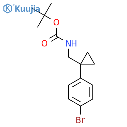 tert-butyl N-{[1-(4-bromophenyl)cyclopropyl]methyl}carbamate structure