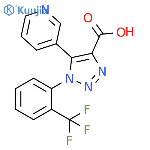 5-pyridin-3-yl-1-2-(trifluoromethyl)phenyl-1H-1,2,3-triazole-4-carboxylic acid structure