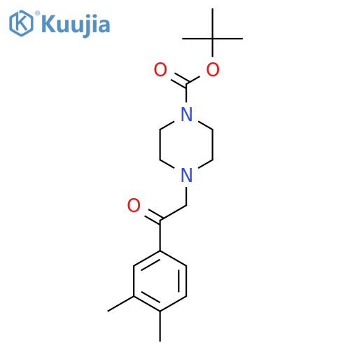 tert-butyl 4-2-(3,4-dimethylphenyl)-2-oxoethylpiperazine-1-carboxylate structure
