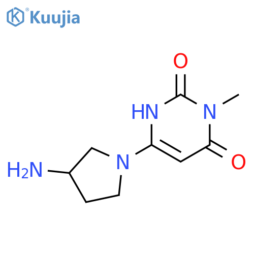 2,4(1H,3H)-Pyrimidinedione, 6-(3-amino-1-pyrrolidinyl)-3-methyl- structure