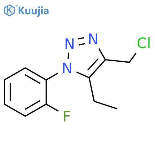 4-(chloromethyl)-5-ethyl-1-(2-fluorophenyl)-1H-1,2,3-triazole structure