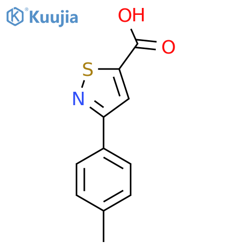 3-(4-Methylphenyl)-1,2-thiazole-5-carboxylic acid structure