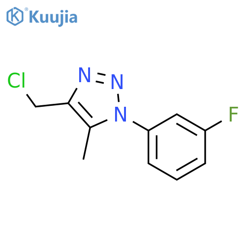 4-(chloromethyl)-1-(3-fluorophenyl)-5-methyl-1H-1,2,3-triazole structure