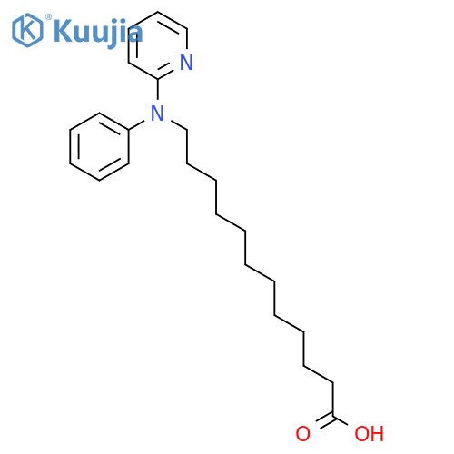 12-(Phenyl(pyridin-2-yl)amino)dodecanoic acid structure