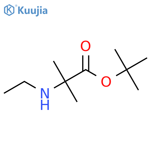tert-butyl 2-(ethylamino)-2-methylpropanoate structure