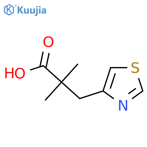2,2-Dimethyl-3-(1,3-thiazol-4-yl)propanoic acid structure