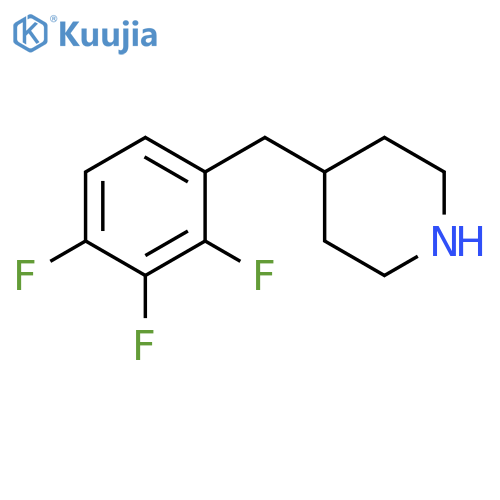 4-(2,3,4-trifluorophenyl)methylpiperidine structure