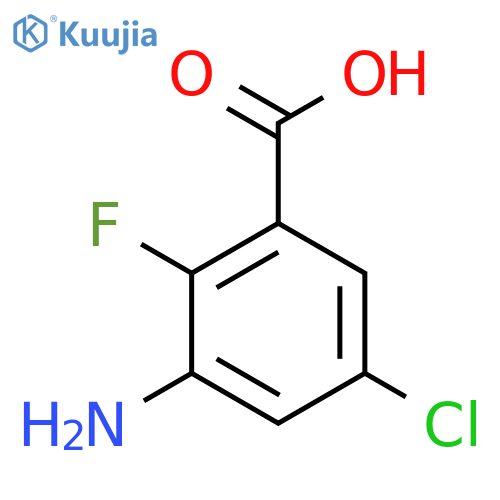 3-Amino-5-chloro-2-fluorobenzoic acid structure