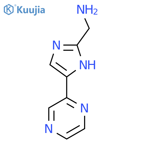 (5-(Pyrazin-2-yl)-1H-imidazol-2-yl)methanamine structure