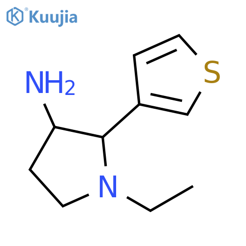 1-ethyl-2-(thiophen-3-yl)pyrrolidin-3-amine structure