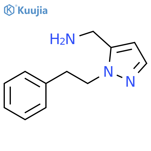 1-(2-phenylethyl)-1H-pyrazol-5-ylmethanamine structure