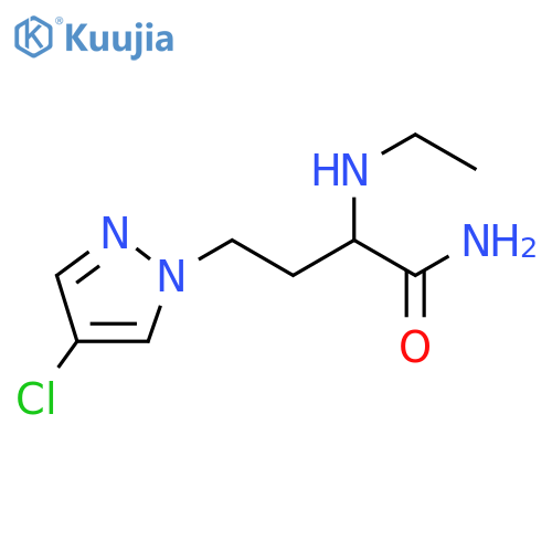 4-(4-chloro-1H-pyrazol-1-yl)-2-(ethylamino)butanamide structure