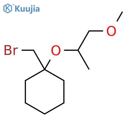 1-(bromomethyl)-1-(1-methoxypropan-2-yl)oxycyclohexane structure