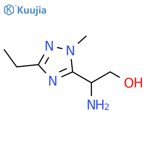 2-amino-2-(3-ethyl-1-methyl-1H-1,2,4-triazol-5-yl)ethan-1-ol structure
