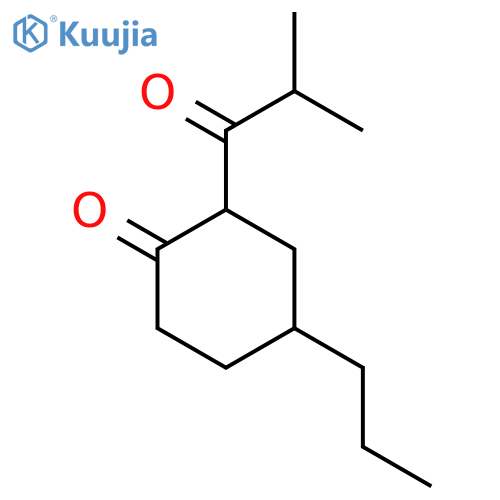 2-(2-methylpropanoyl)-4-propylcyclohexan-1-one structure