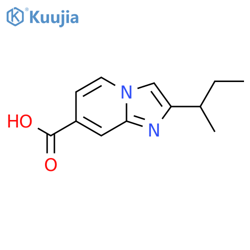 2-(butan-2-yl)imidazo1,2-apyridine-7-carboxylic acid structure