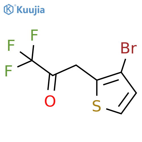 3-(3-bromothiophen-2-yl)-1,1,1-trifluoropropan-2-one structure