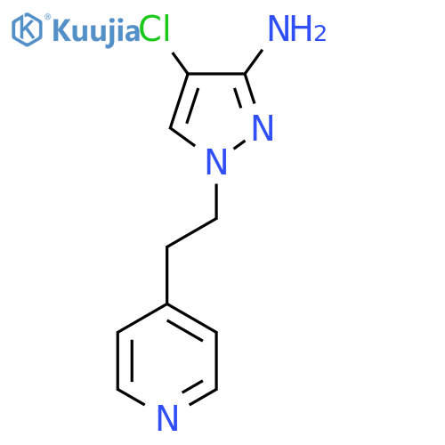 4-chloro-1-2-(pyridin-4-yl)ethyl-1H-pyrazol-3-amine structure