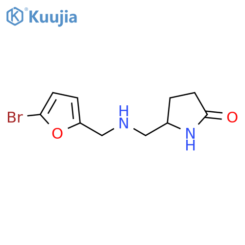 2-Pyrrolidinone, 5-[[[(5-bromo-2-furanyl)methyl]amino]methyl]- structure