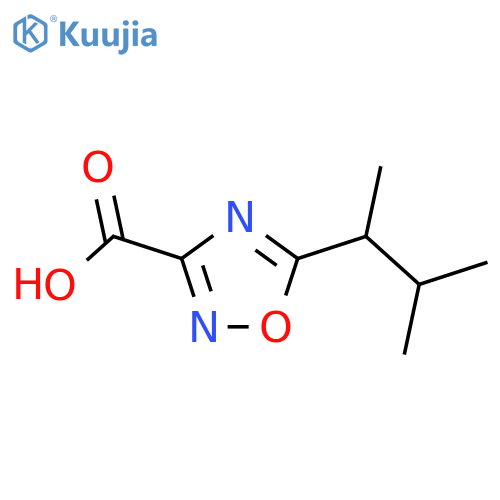5-(3-Methylbutan-2-yl)-1,2,4-oxadiazole-3-carboxylic acid structure