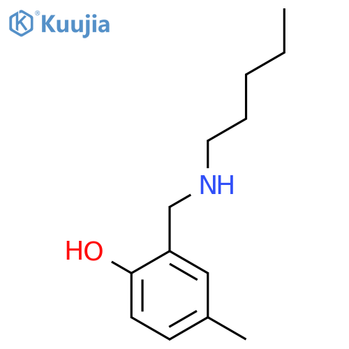 4-methyl-2-(pentylamino)methylphenol structure