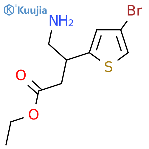 Ethyl 4-amino-3-(4-bromothiophen-2-yl)butanoate structure
