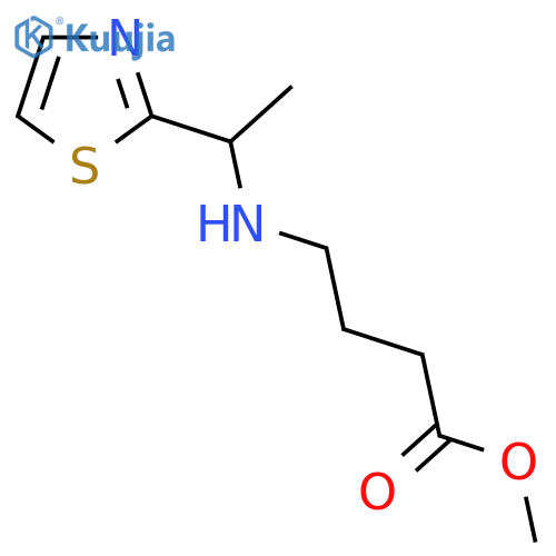 methyl 4-{1-(1,3-thiazol-2-yl)ethylamino}butanoate structure