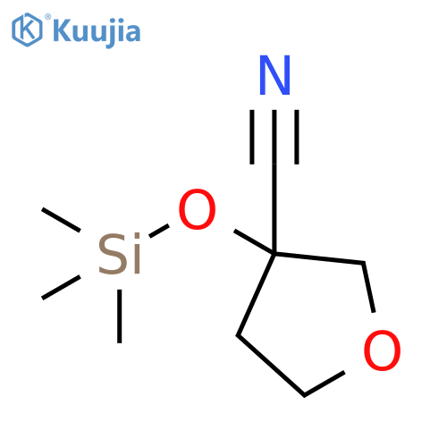 3-[(trimethylsilyl)oxy]oxolane-3-carbonitrile structure