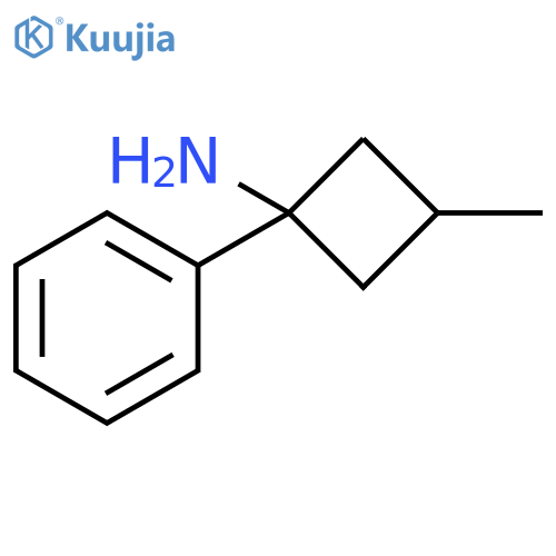 Cyclobutanamine, 3-methyl-1-phenyl- structure