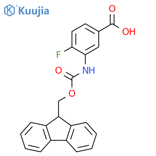 3-({(9H-fluoren-9-yl)methoxycarbonyl}amino)-4-fluorobenzoic acid structure