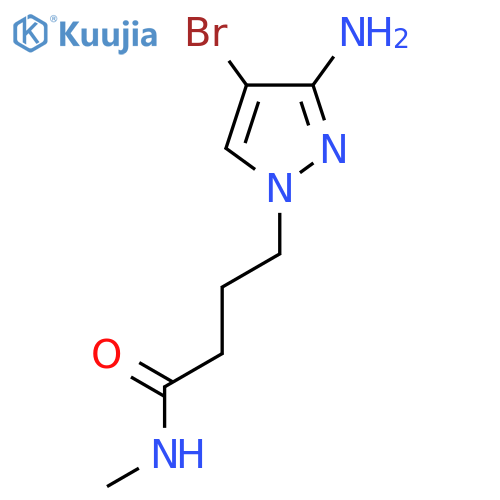 4-(3-amino-4-bromo-1H-pyrazol-1-yl)-N-methylbutanamide structure
