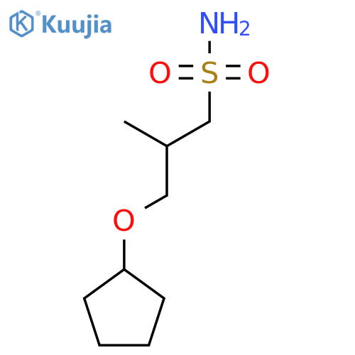 3-(cyclopentyloxy)-2-methylpropane-1-sulfonamide structure