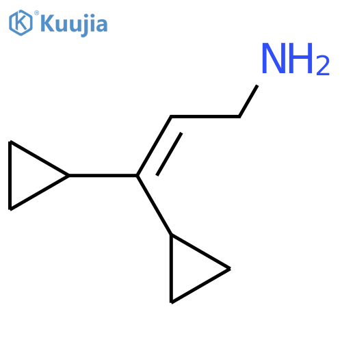 3,3-Dicyclopropylprop-2-en-1-amine structure