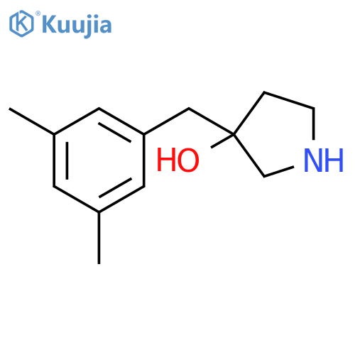3-(3,5-dimethylphenyl)methylpyrrolidin-3-ol structure