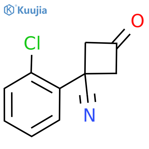 1-(2-chlorophenyl)-3-oxocyclobutane-1-carbonitrile structure