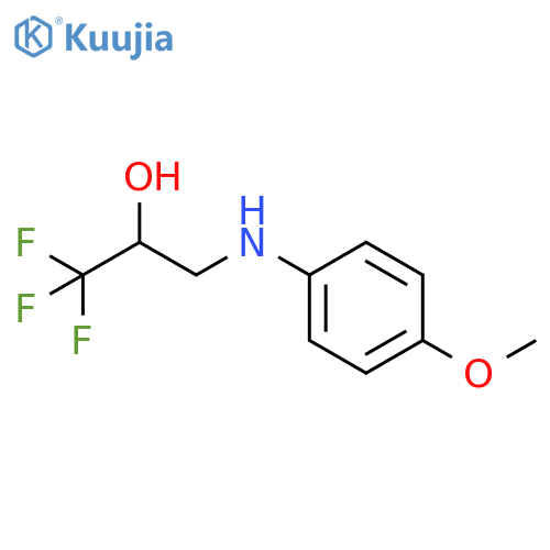 1,1,1-trifluoro-3-[(4-methoxyphenyl)amino]propan-2-ol structure