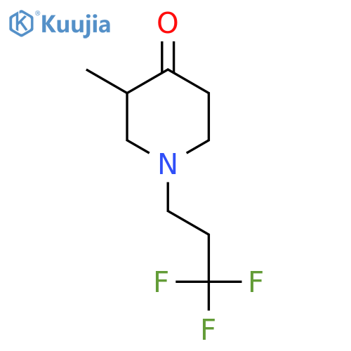3-methyl-1-(3,3,3-trifluoropropyl)piperidin-4-one structure
