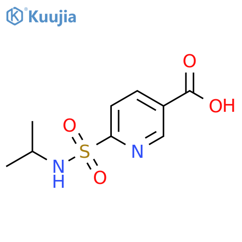 6-(propan-2-yl)sulfamoylpyridine-3-carboxylic acid structure