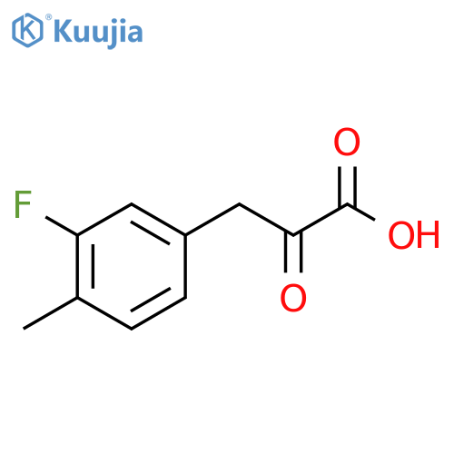 3-(3-fluoro-4-methylphenyl)-2-oxopropanoic acid structure
