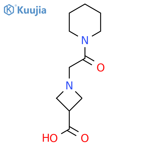 1-[2-Oxo-2-(piperidin-1-yl)ethyl]azetidine-3-carboxylic acid structure