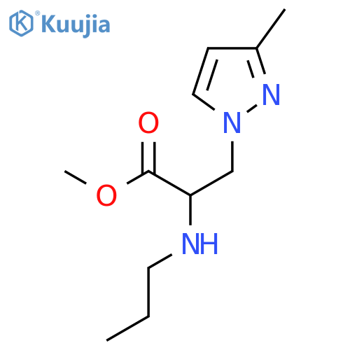 methyl 3-(3-methyl-1H-pyrazol-1-yl)-2-(propylamino)propanoate structure