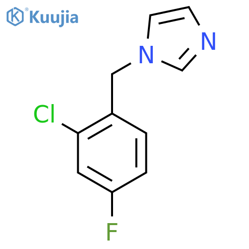 1-[(2-chloro-4-fluorophenyl)methyl]imidazole structure