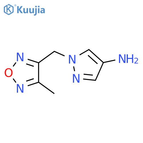 1-(4-methyl-1,2,5-oxadiazol-3-yl)methyl-1H-pyrazol-4-amine structure